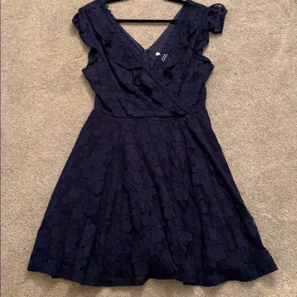 Blue lacy dress
